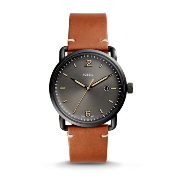 Fossil Commuter Three-Hand Date Luggage Leather Watch