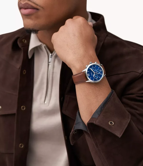 Fossil Fenmore Multifunction Brown Leather Watch