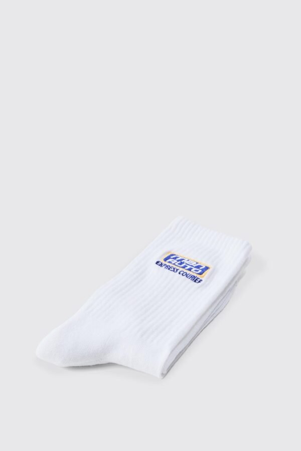 Motor Man Auto Embroided Socks