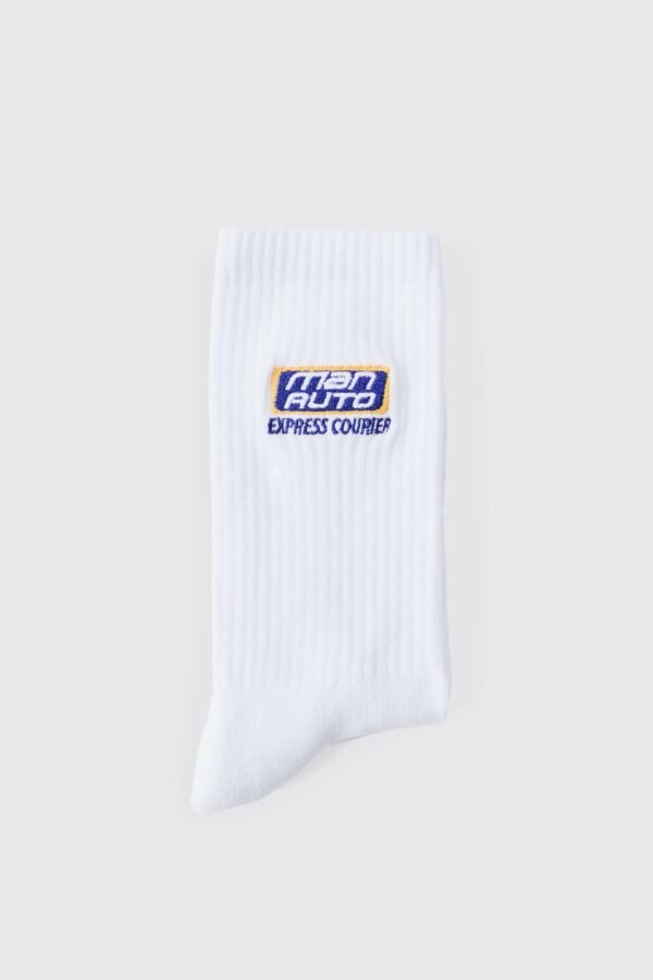 Motor Man Auto Embroided Socks