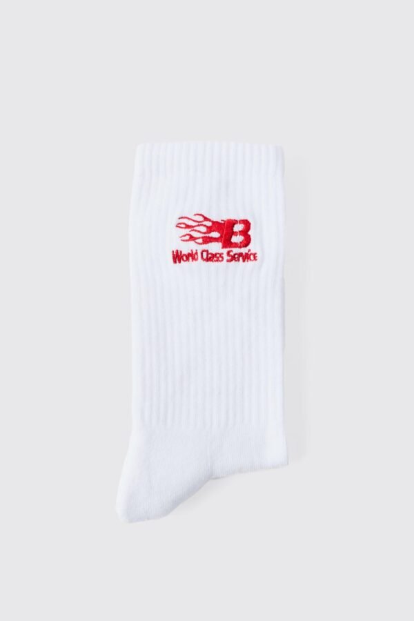 Motor World Class Service Embroided Socks